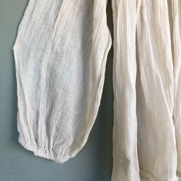 Denim & Supply Ralph Lauren Top Women XS Gauze Babydoll Boho Peasant Americana - Picture 9 of 14